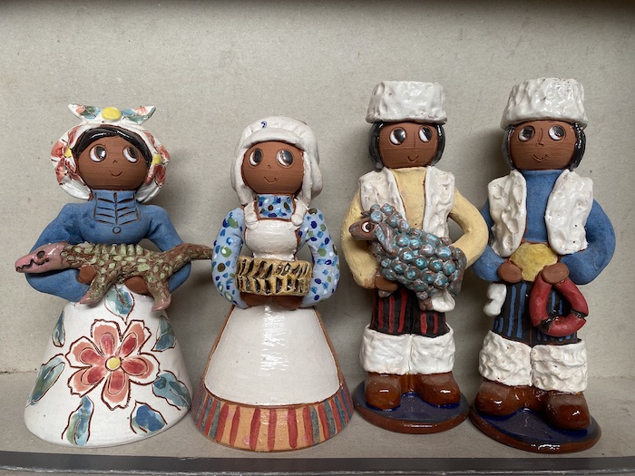 Pastores con ofrendas