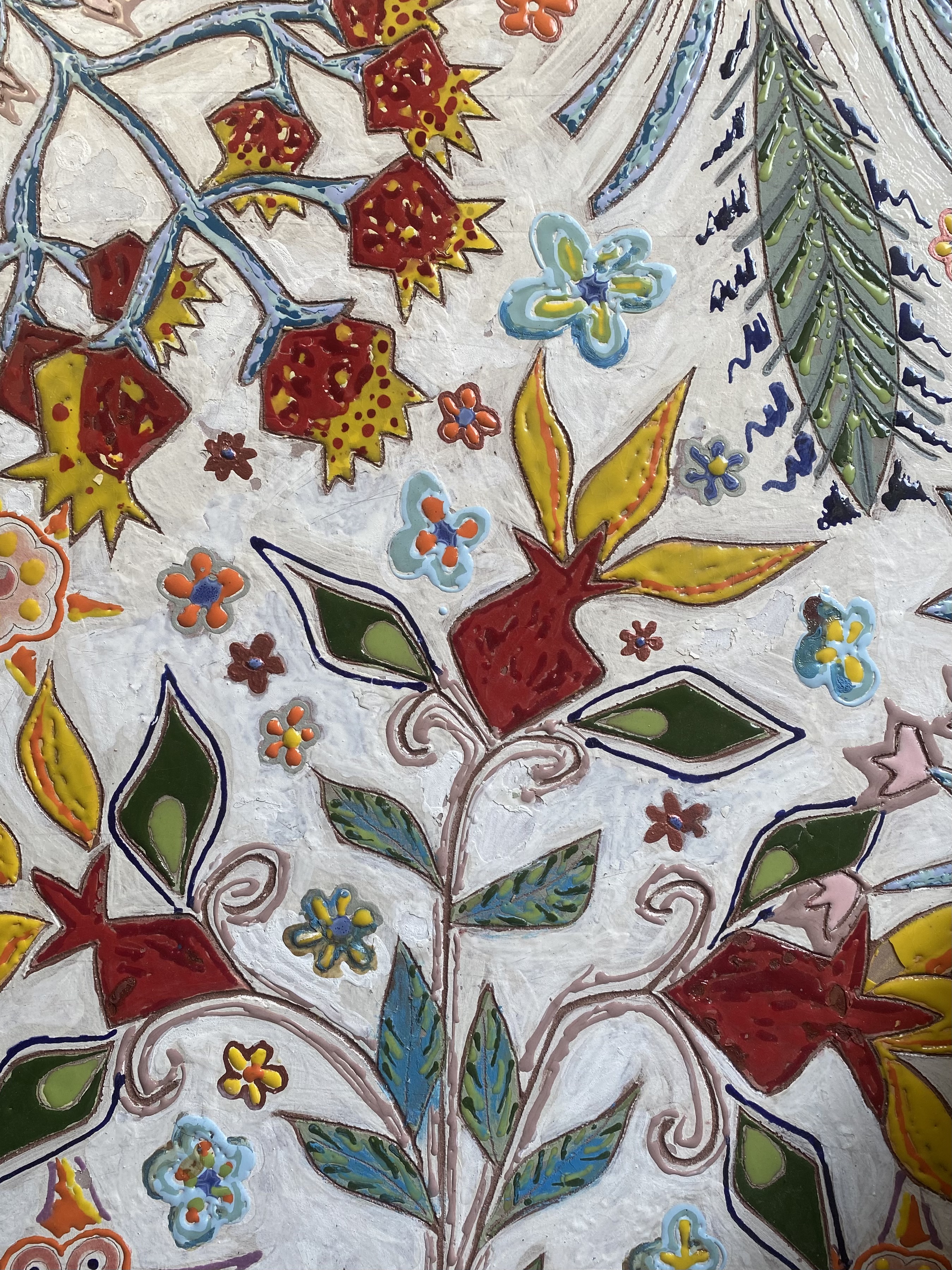 Cuadro floral con colores vivos