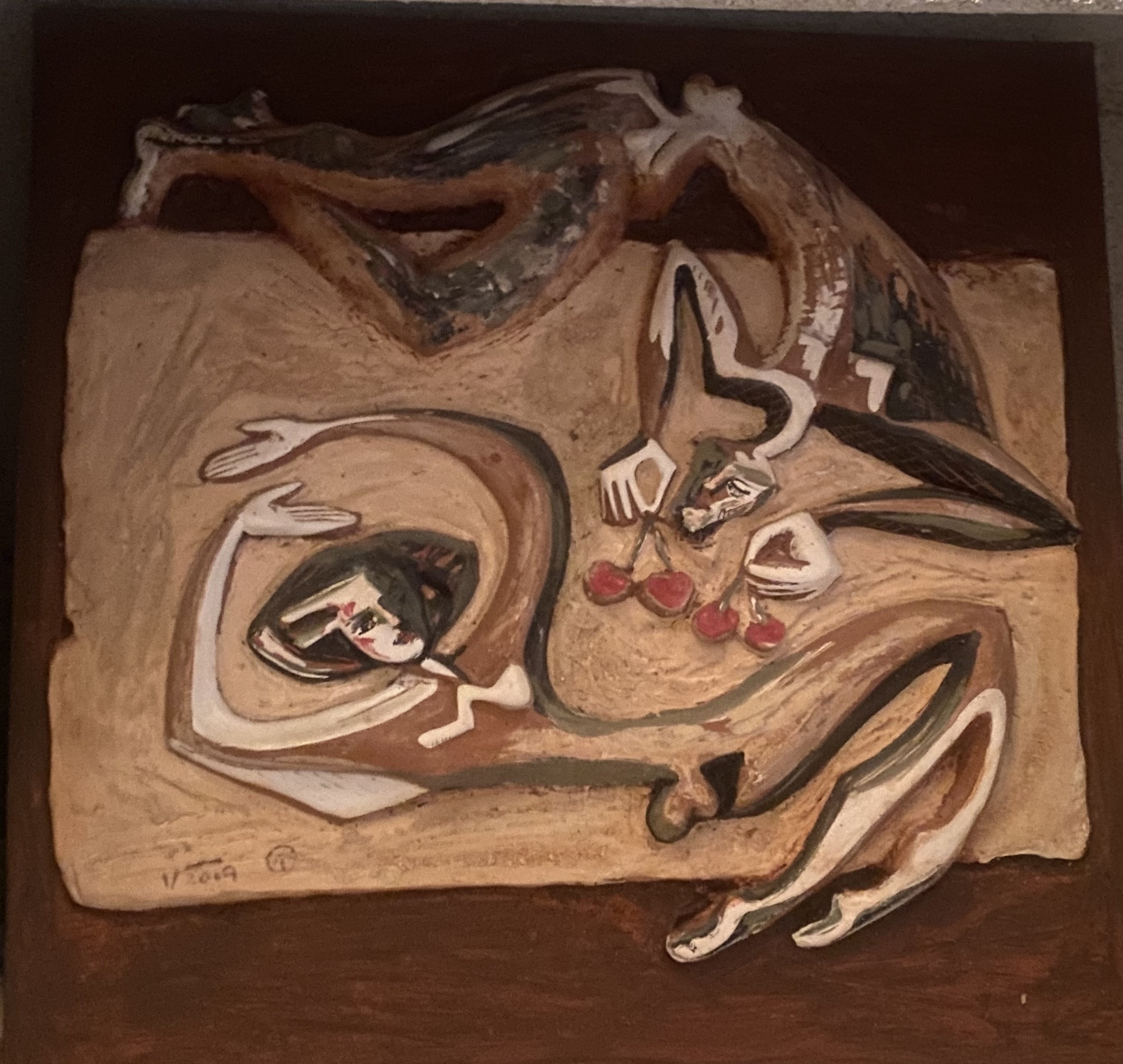 Basada en una pintura. Pieza-1, rota y restaurada