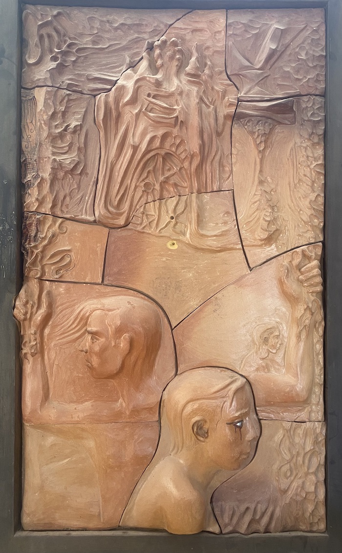 Mural donde aparece Jaime en varias imágenes